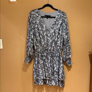 White House Black Market Gray Long Sleeve Dress